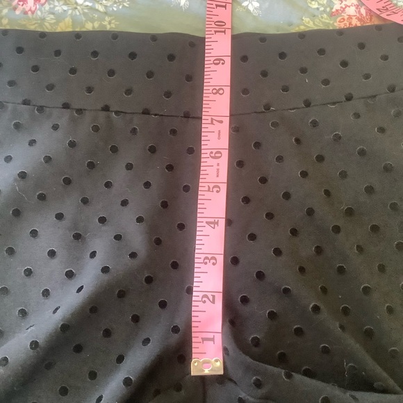 LOFT Womens Black Pull On Swiss Dot Size M 31”x25” - Picture 3 of 7